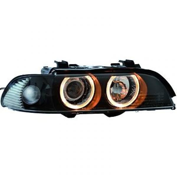 Headlights BMW 5 serie E39 00-03 XENON/black Angel Eyes