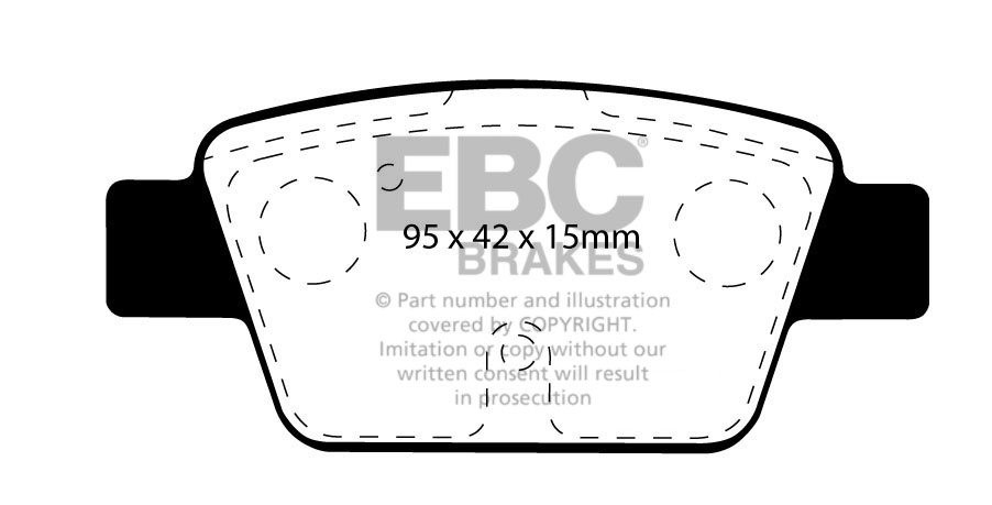 EBC Brakes FIAT Stilo Multiwagon 1.4 2003-2007 Remblokken achter