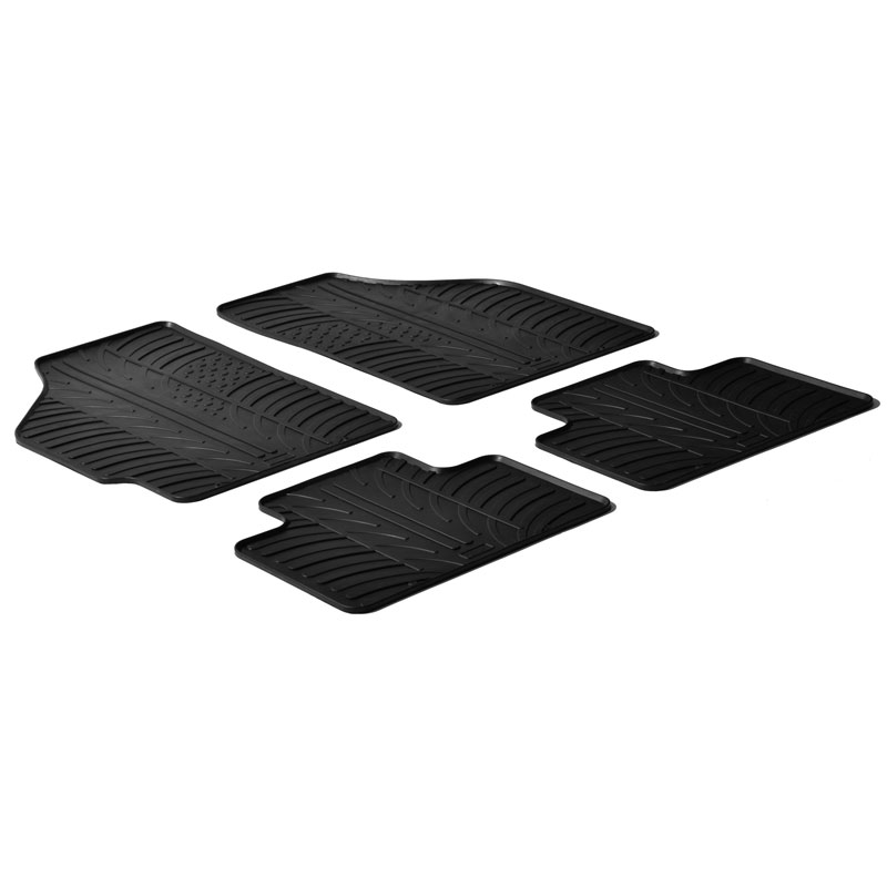 Rubber car mats set  Fiat Punto II 1999- & 2003- (T profile 4-pieces)