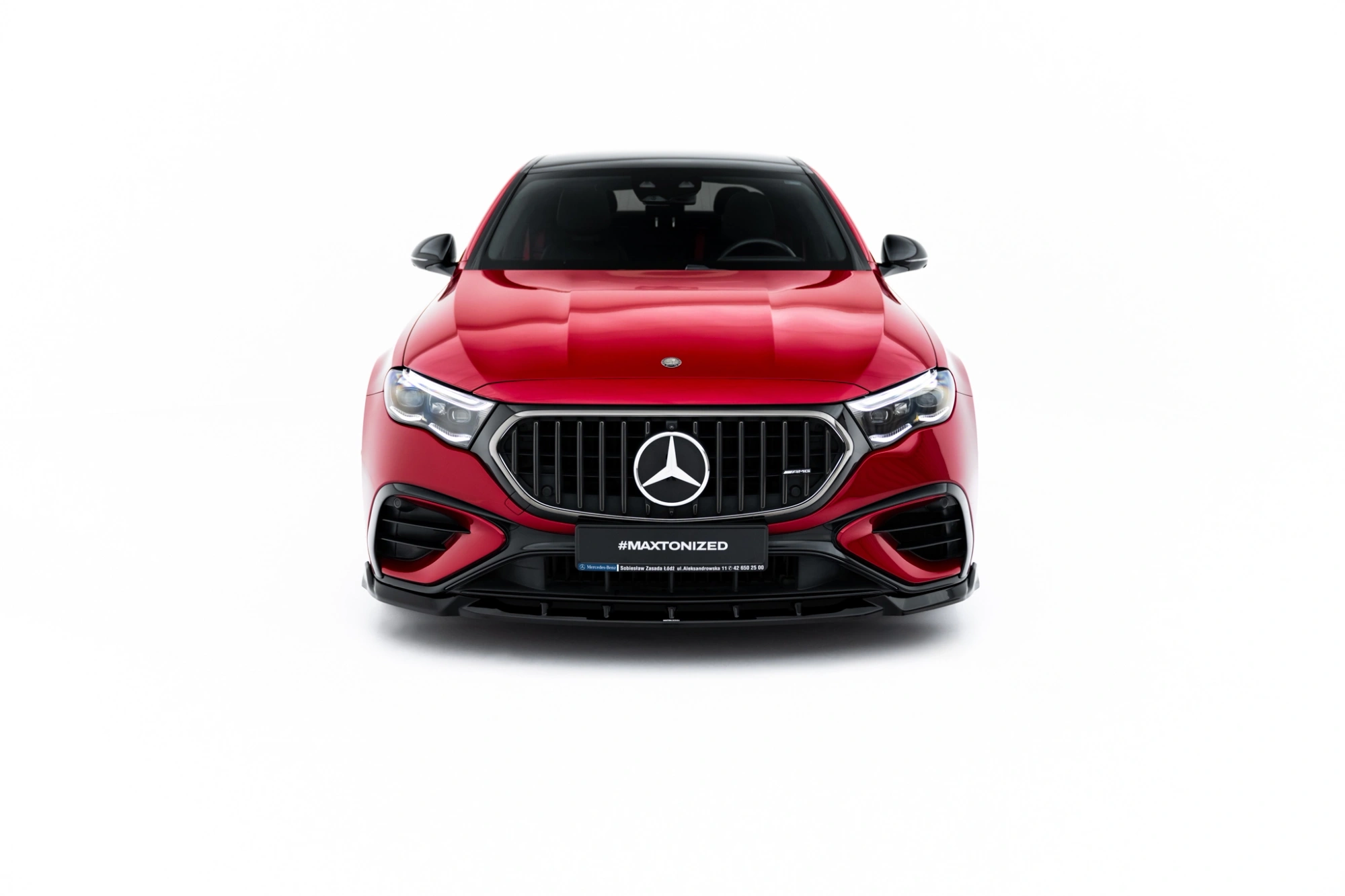 Voorspoiler Mercedes-AMG E53 Sedan / Estate W214 Maxton Glans Zwart