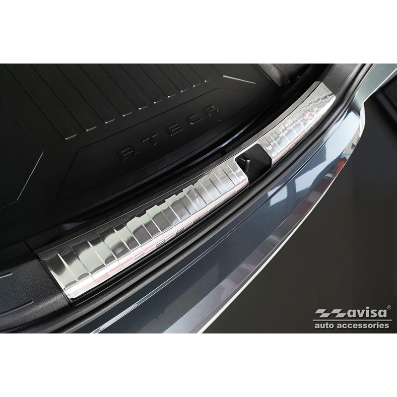 RVS Binnenste Achterbumperprotector  Seat Ateca 2016-2020 & FL 2020- incl. Cupra Ateca 2018- 'Ribs'