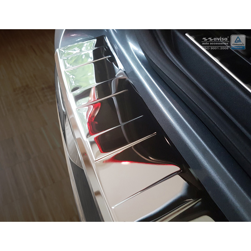 Chroom RVS Achterbumperprotector  Volvo XC60 II 2017-2021 & FL 2021- incl. R-Design 'Ribs'