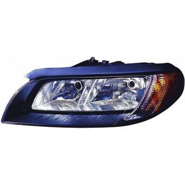 Koplamp links VOLVO V70. 07->> ZWART/H7+H9