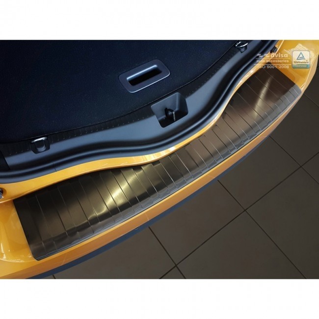 Achterbumperprotector Renault Scenic IV 2016- 'Ribs' Zwart RVS