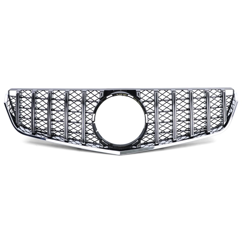 Grill Mercedes C207 W207 A207 (2009-2012) Coupe Cabrio GT Look Glans Zwart/Chroom