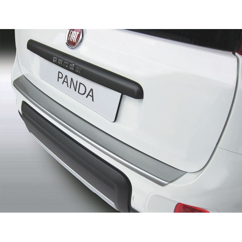 ABS Rear bumper protector  Fiat Panda 4x4/Trekking 3/2012- 'Brushed Alu' Look