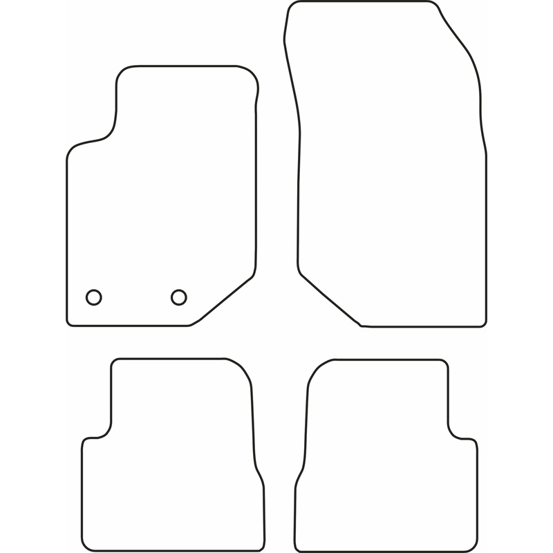 Set velour car mats  Jeep Avenger & Fiat 600 (petrol) 2023-