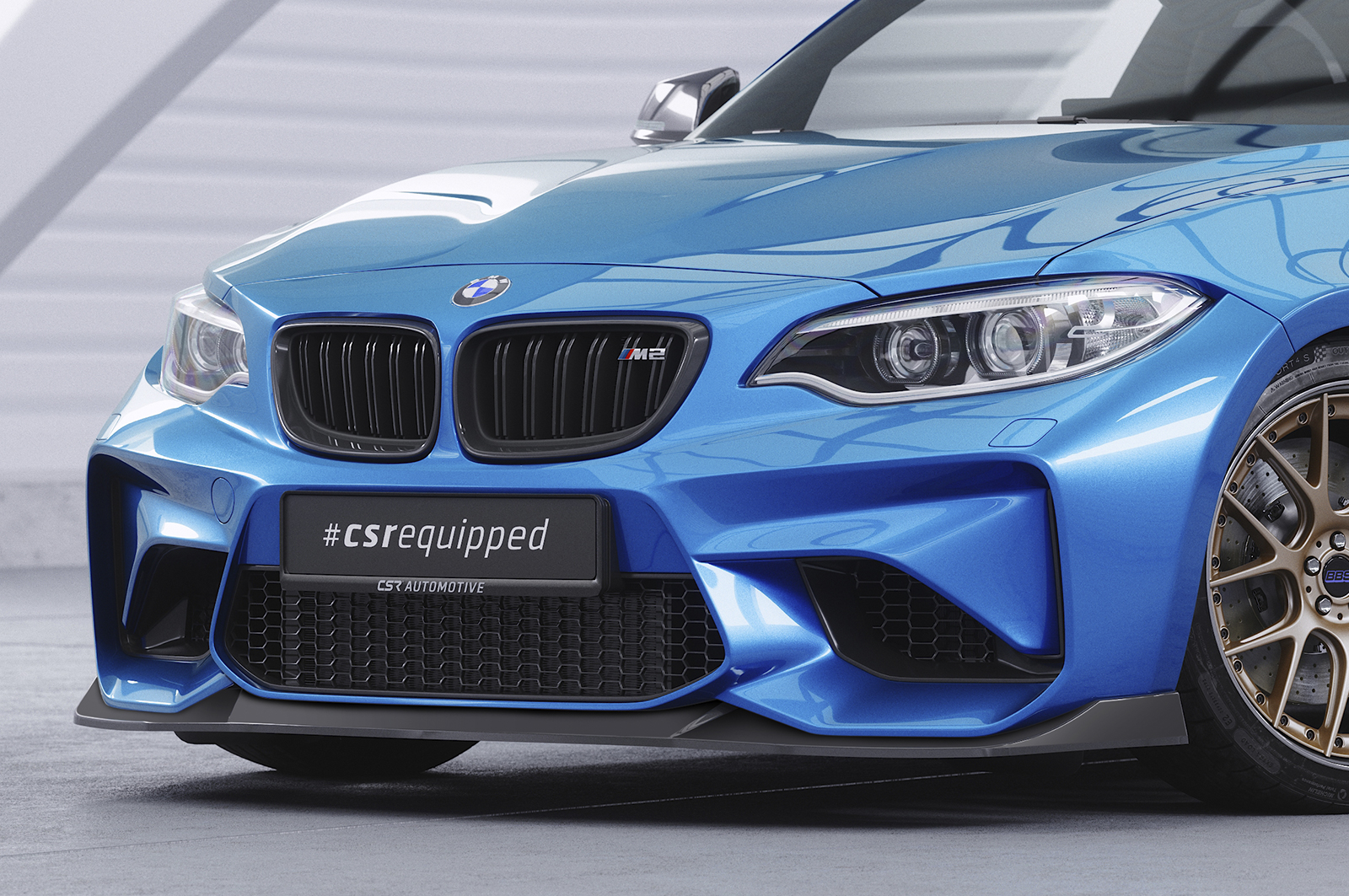 Voorspoiler BMW M2 CSR Glans Zwart
