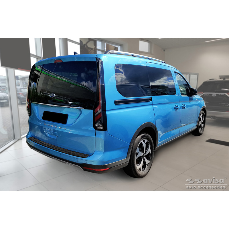 Matzwart Aluminium Achterbumperprotector  Ford Tourneo Connect III 2022- 'Riffled Plate'