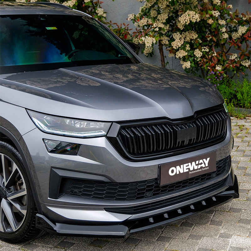 Oneway Front spoiler  Skoda Kodiaq I (NS7) Sportline Facelift 2021-2024 - Gloss black