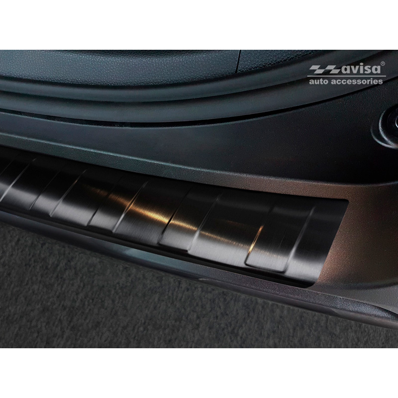Black Stainless Steel Rear bumper protector  Toyota RAV4 (5th Gen.) 2018- & Suzuki Across 2020- 'Ribs'