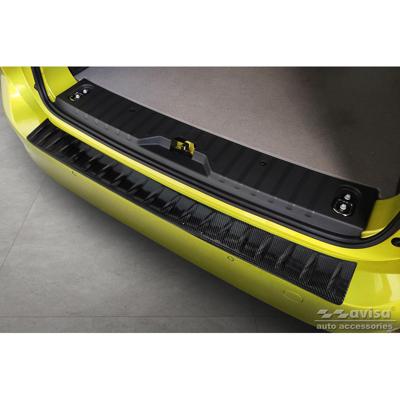 Echt 3D Carbon Achterbumperprotector  Volkswagen ID.Buzz & ID.Buzz Cargo 2022- 'Ribs'