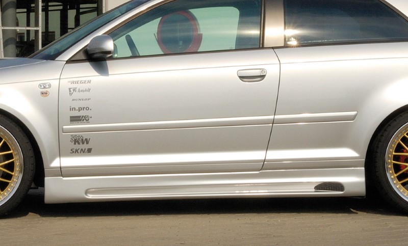 Sideskirts Audi A3 8P 3-5 Doors Rieger with uitsned