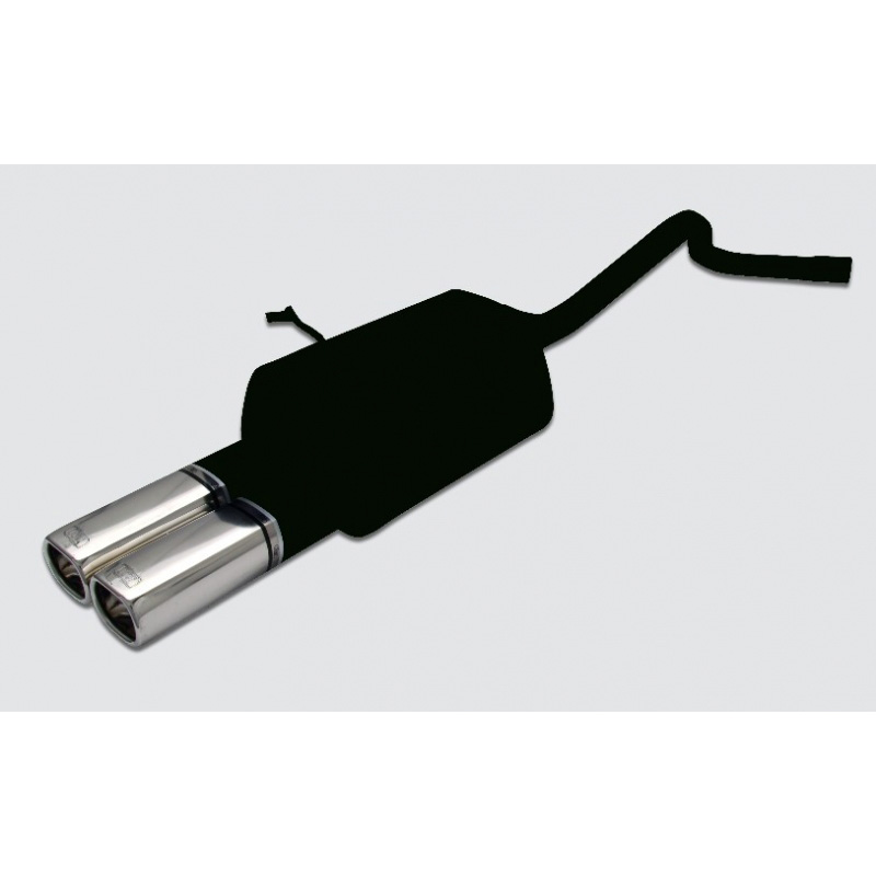 Sport Exhaust  Renault Megane II HB 1.4 59/72/74kW/1.6 16v 81/85kW/1.5 dCi 59/74kW/ 1.9 dCi 66/88kW 2002-2007 2x80mm