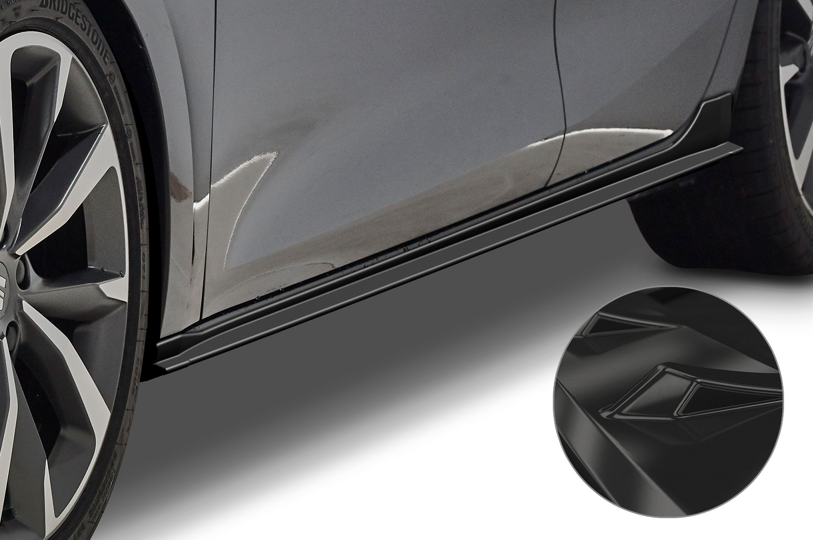 Zijskirts Seat Leon 4 (Typ KL) CSR glans Zwart