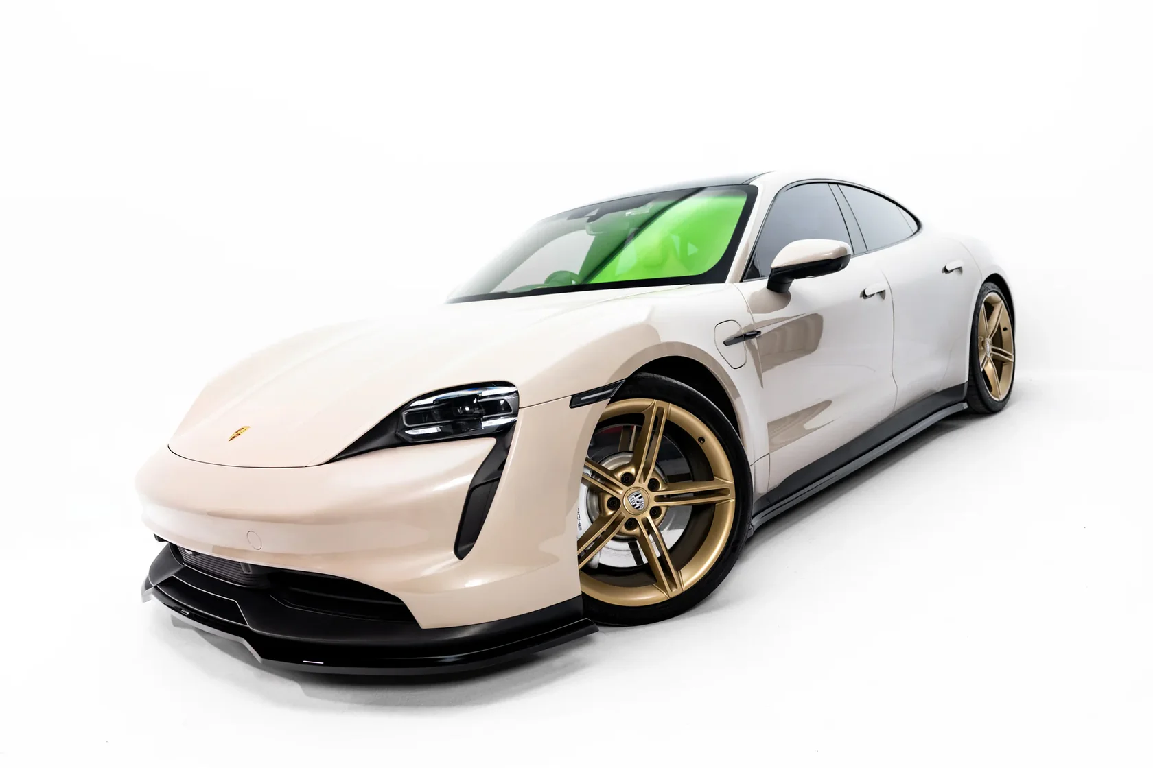 Zijskirts Porsche Taycan / 4 / 4S / GTS Mk1 Glans Zwart