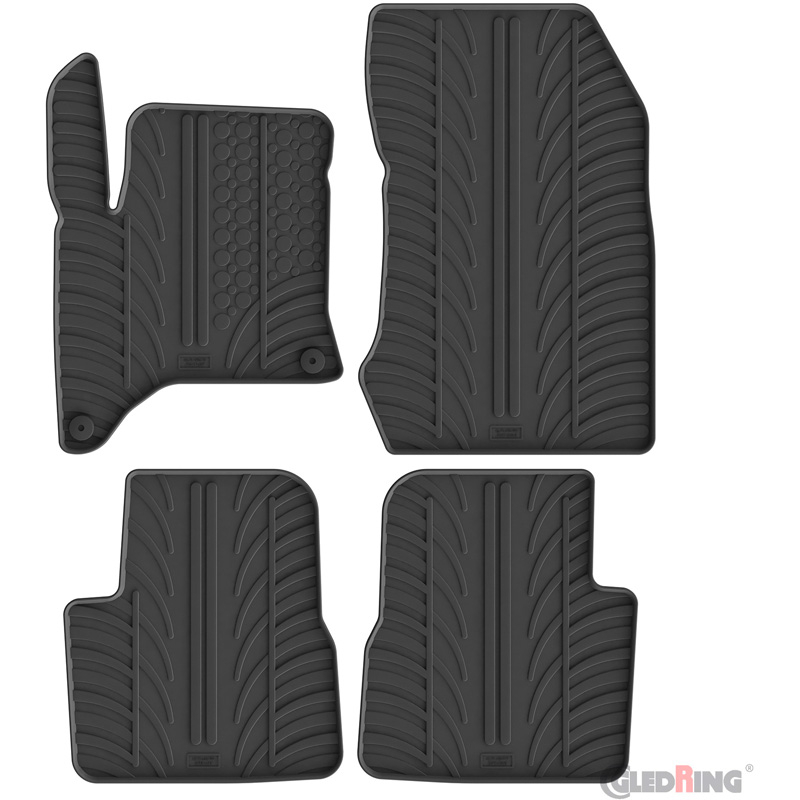 Gledring Rubber car mats set  Citroën C4 III MHEV 2024- (T profile 4-pieces + mounting clips)