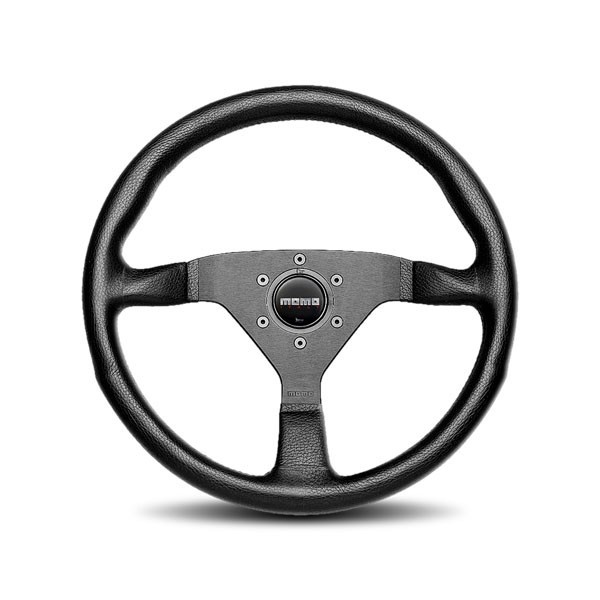 Sportstuur Momo 350mm Monte Carlo Leder, zwart