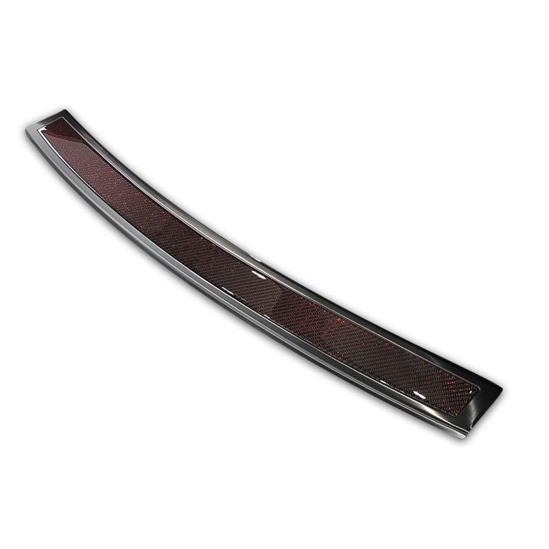 Stainless Steel Rear bumper protector 'Deluxe'  BMW X3 F25 2014-2017 Black Mirror/Red-Black Carbon