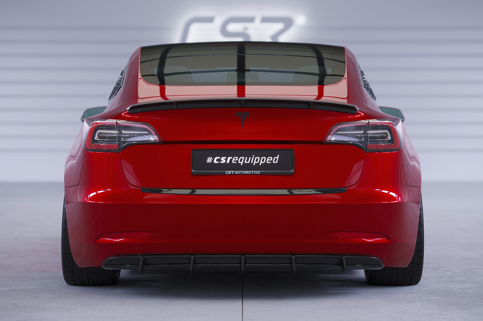 Spoiler Tesla Model 3 CSR Glans Zwart