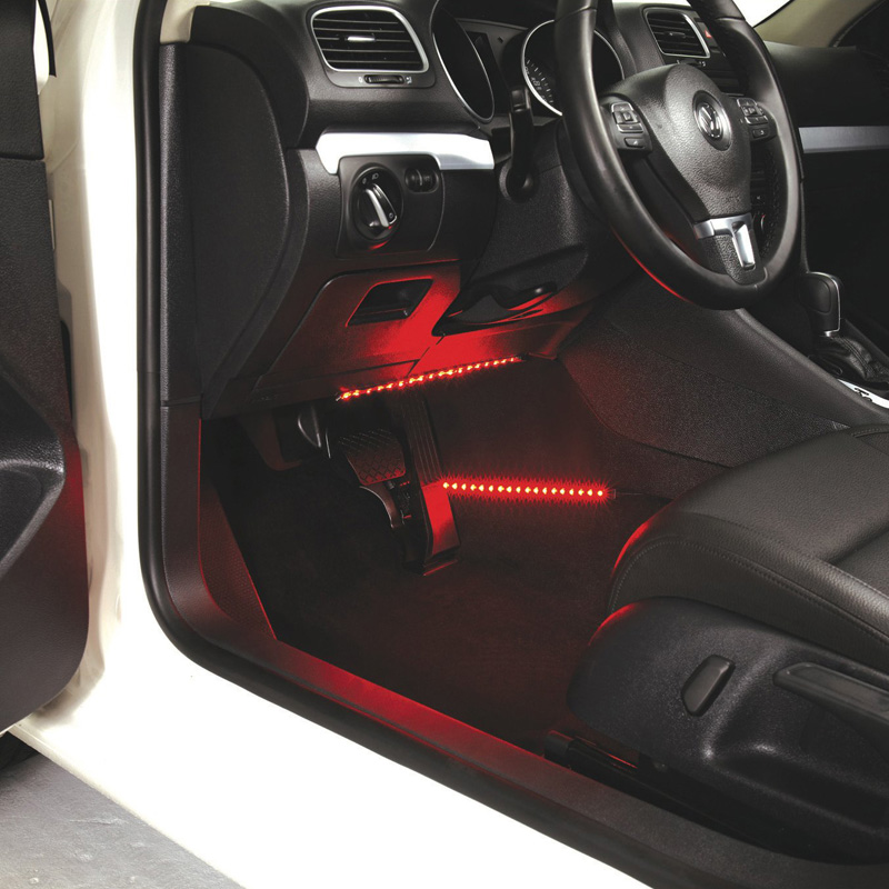 Set self-adhesive interior LED-strips with Smartphone control - Multi-color - set of 4 pieces