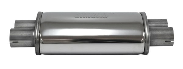 demper DUO ovaal 115/185 L=315mm 2 inch (50,8mm) Simons RVS