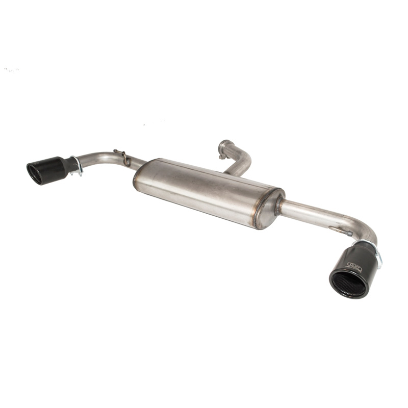 Double stainless steel sport exhaust  Volkswagen Golf VI HB 1.4i 59kW/1.4TSi 90/118kW/2.0TDI 81/103kW 2008- 90mm Black