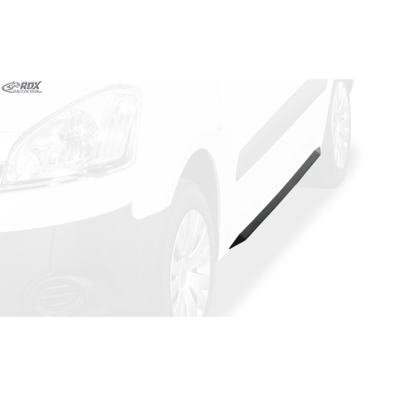 Side skirts 'Slim'  Citroën Berlingo (B9)/Peugeot Partner 2008-2018 (ABS glossy black)