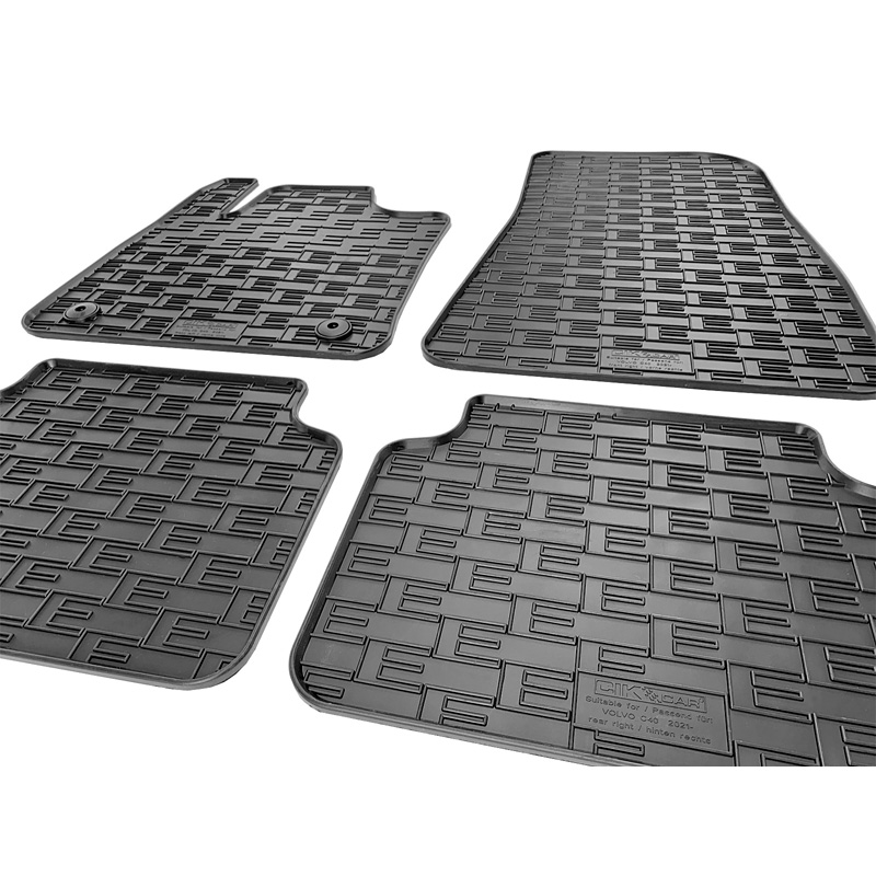 Rubber car mats set  Volvo C40 Recharge 2021- & XC40 Recharge 2021- (4-pieces + fixing system)