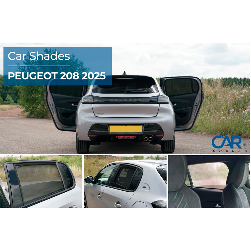 Set Car Shades (rear side doors)  Peugeot 208 II 2019- incl. e-208 (2-pieces)