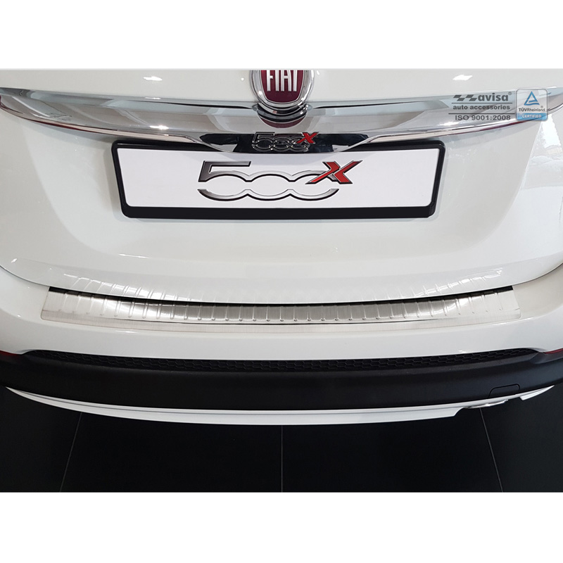 Stainless Steel Rear bumper protector  Fiat 500X 2015-2018 'Ribs'