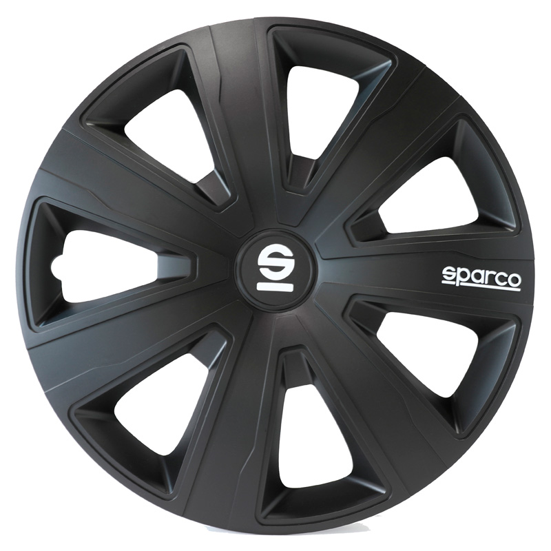 Sparco Wieldoppen Palermo - 14-inch - Zwart - Set van 4 stuks