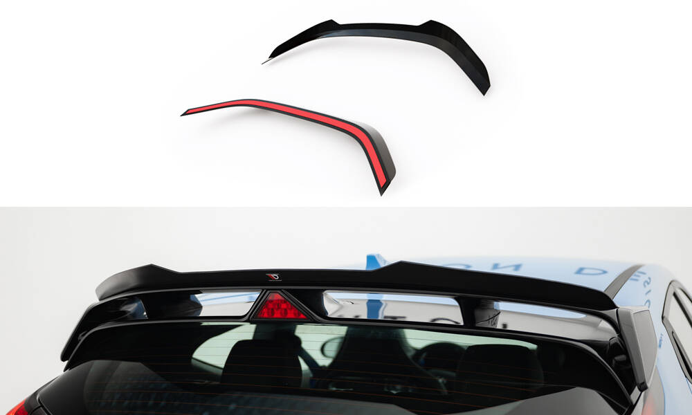 Street Pro Spoiler Cap Hyundai Veloster N MK2 Maxton Glanzend zwart