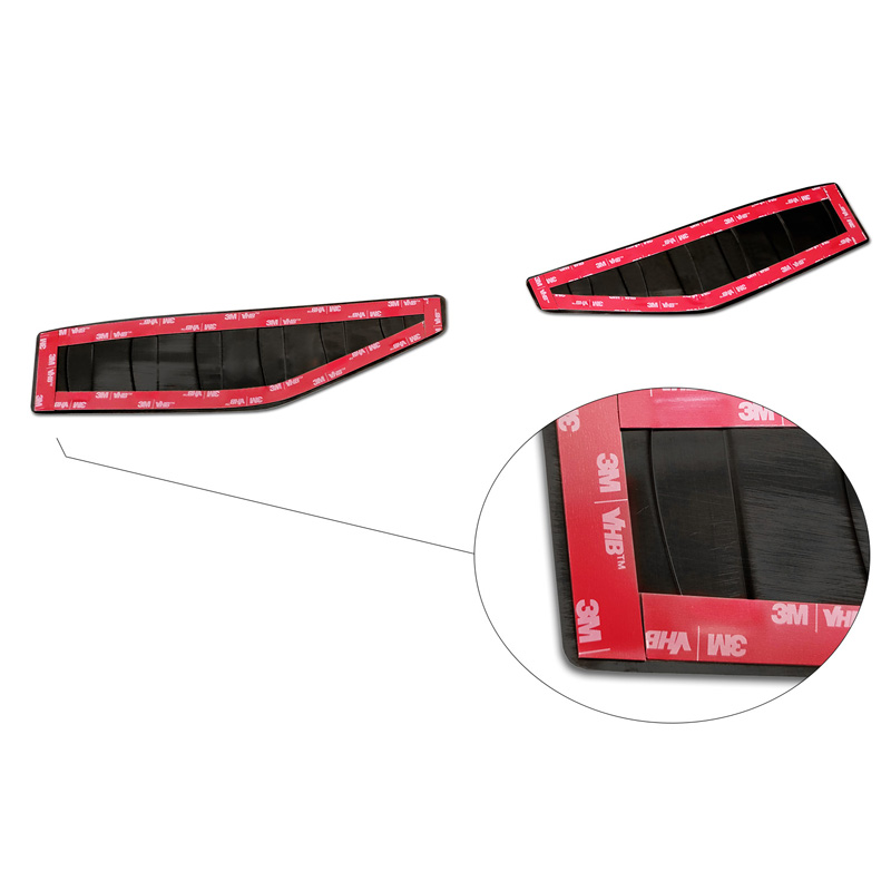 Zwart RVS Achterbumperprotector  Ford Mustang Mach-E 2020- 'Ribs' (2-Delig)