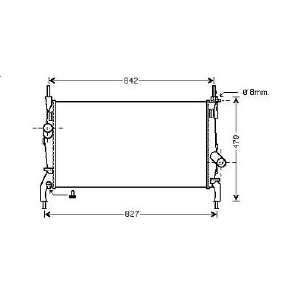 Radiator TRANSIT 06->> 768x380x26 +AC