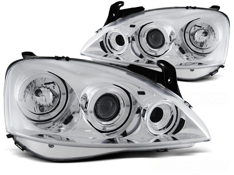 Koplampen Opel Corsa C 00-06 Chroom