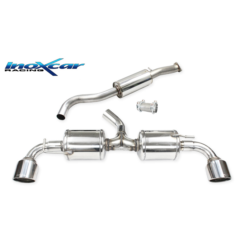 100% Inox Double Sport Exhaust  Toyota GR Yaris 1.6 (261HP) 2020- Ø65mm Left/Right 110mm X-Race