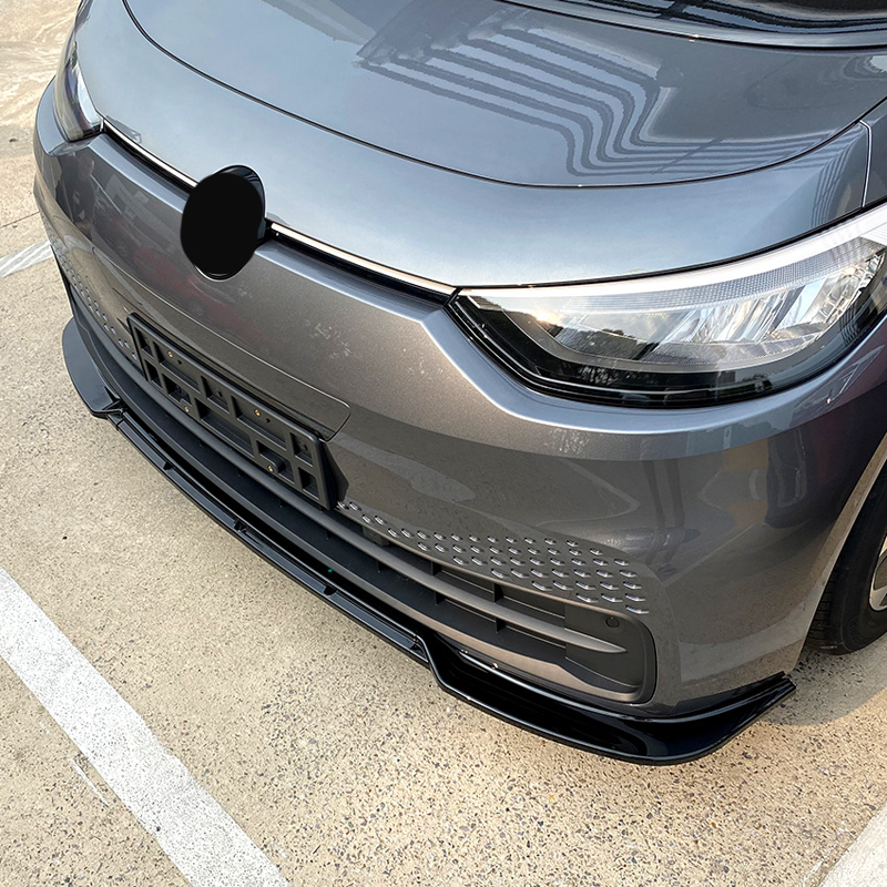 Front spoiler lip  Volkswagen ID.3 2020- (Glossy Black ABS)