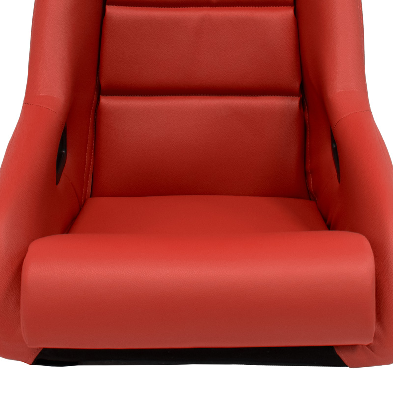 Sportstoel 'BS1' - Rood Kunstleder - Vaste polyester rugleuning - incl. sledes