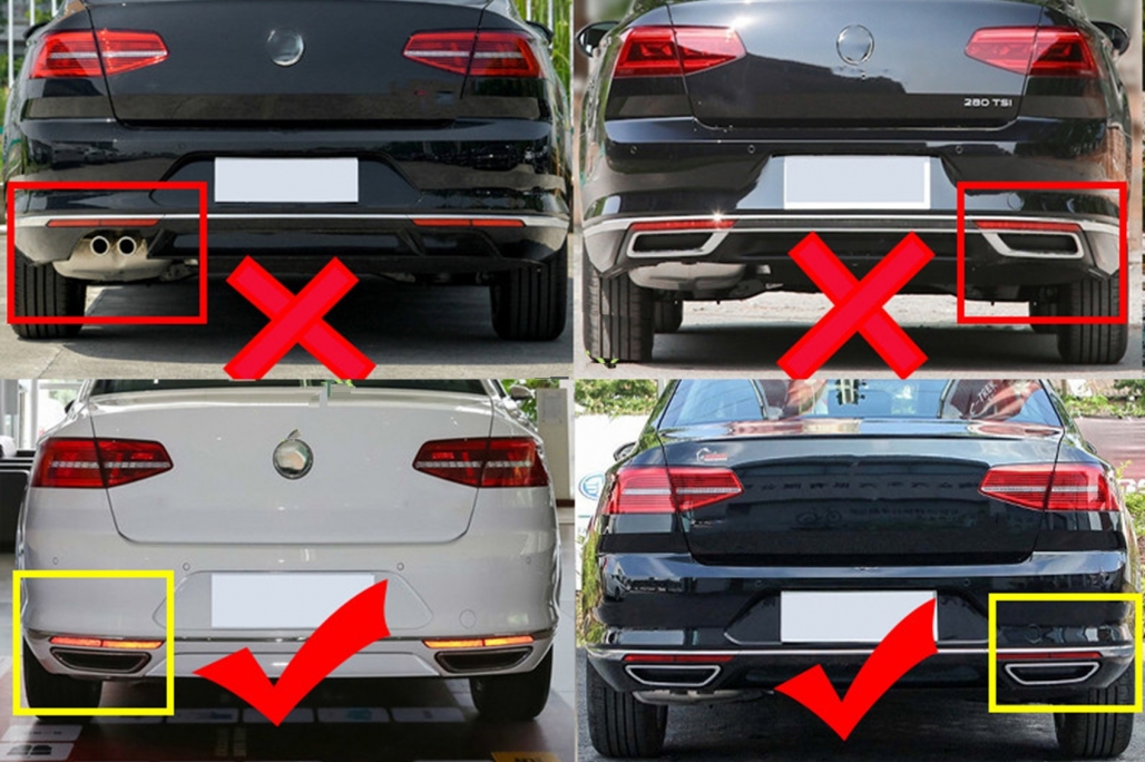 Sierstukken VW Passat B8 3G GTE / Alltrack (2015-2019) Glans Zwart