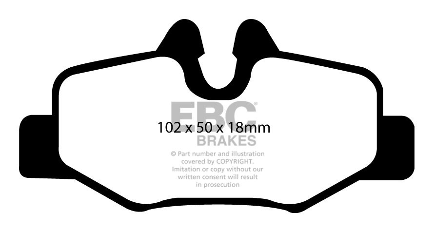EBC Brakes MERCEDES Viano 3.2 2004-2005 Remblokken achterzijde
