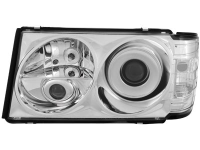 Koplampen Mercedes E-class W124 86-93 chroom