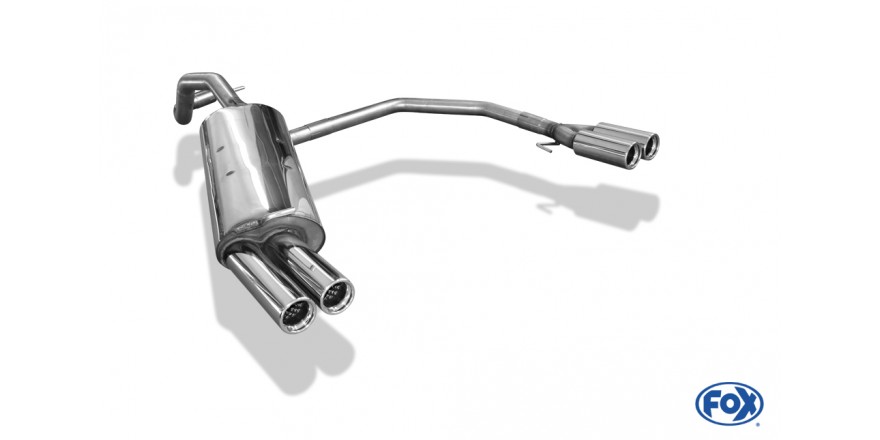 VW Beetle Typ 1C/ 9C Einddemper Uitgang rechts/links - 2x76 Typ