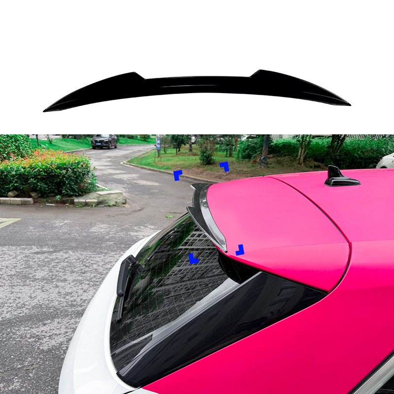Dakspoiler (Spoiler Cap)  Audi A3 (8Y) Sportback 2020-2024 & FL 2025- (ABS Glanzend zwart)