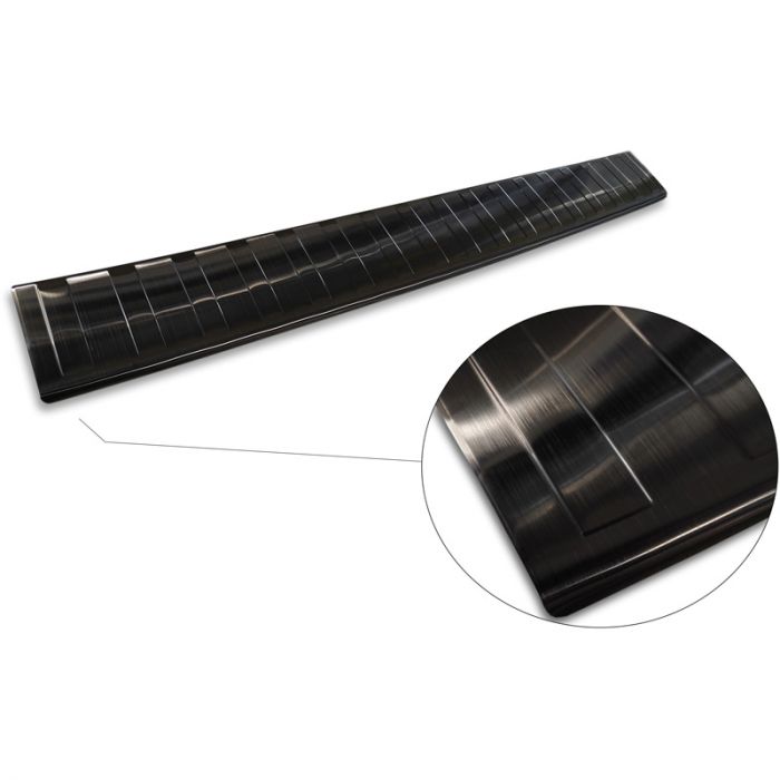 Zwart RVS Achterbumperprotector passend voor Opel Vivaro/Renault Trafic/Nissan Primastar 2001-2014 '