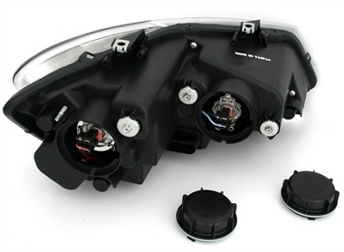 Headlights VW Polo 6R 09- DRL black Facelift look welcome