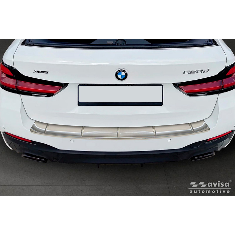 Avisa Stainless Steel Rear bumper protector  BMW 5-Series G31 M-Sport Touring Facelift 2020-2024 'Ribs'