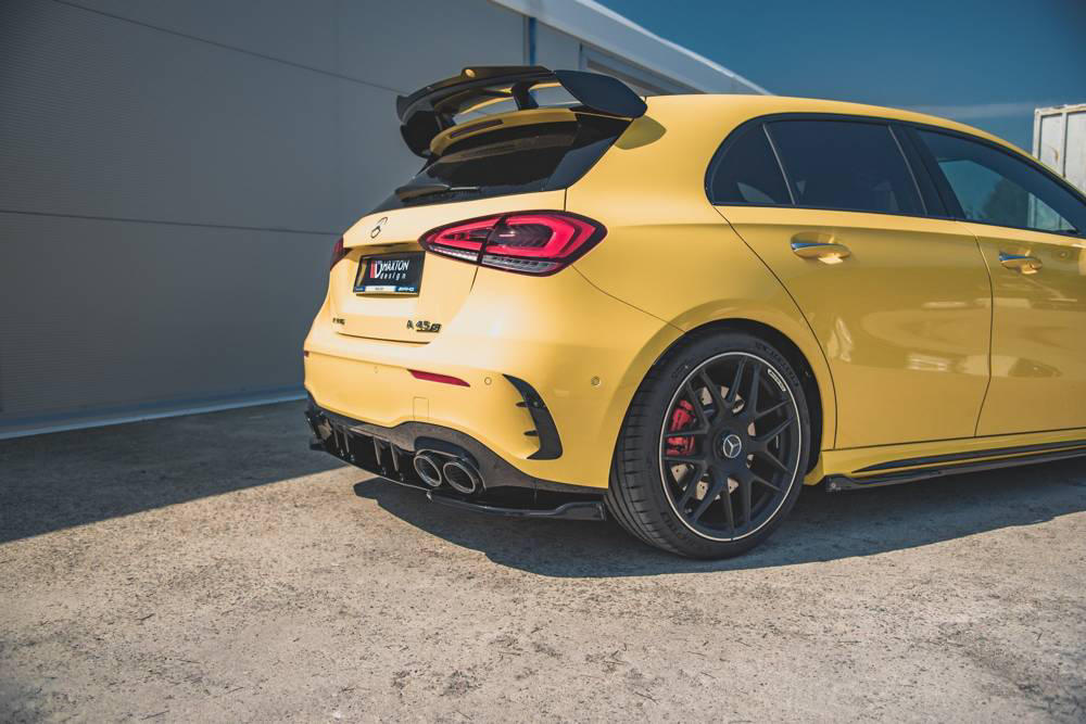Achter Zijsplitters Mercedes A Klasse W177 A45 S AMG Glans Zwart Maxton