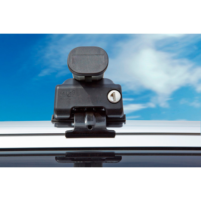 Roof bar set Twinny Load Aluminum A99 for several types with closed or small open roof rails
