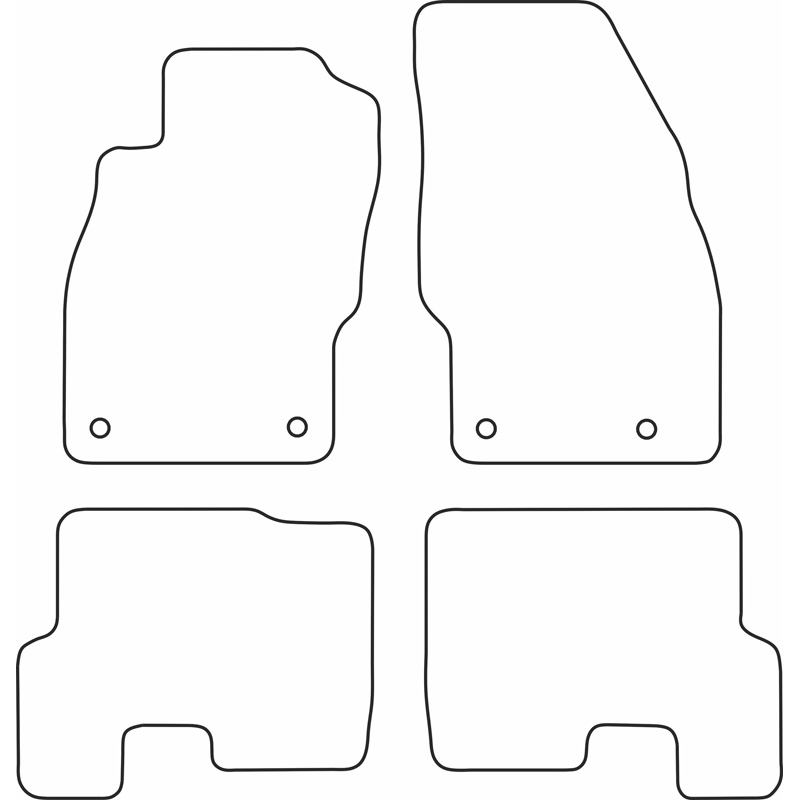 Set velour car mats  Opel Corsa E 2014-